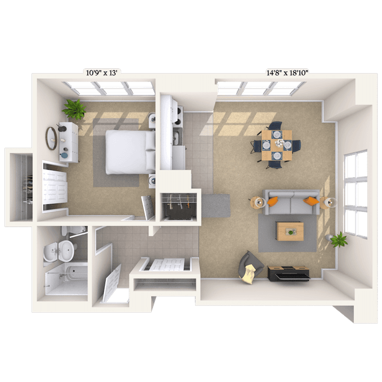 Floorplan image of unit 803