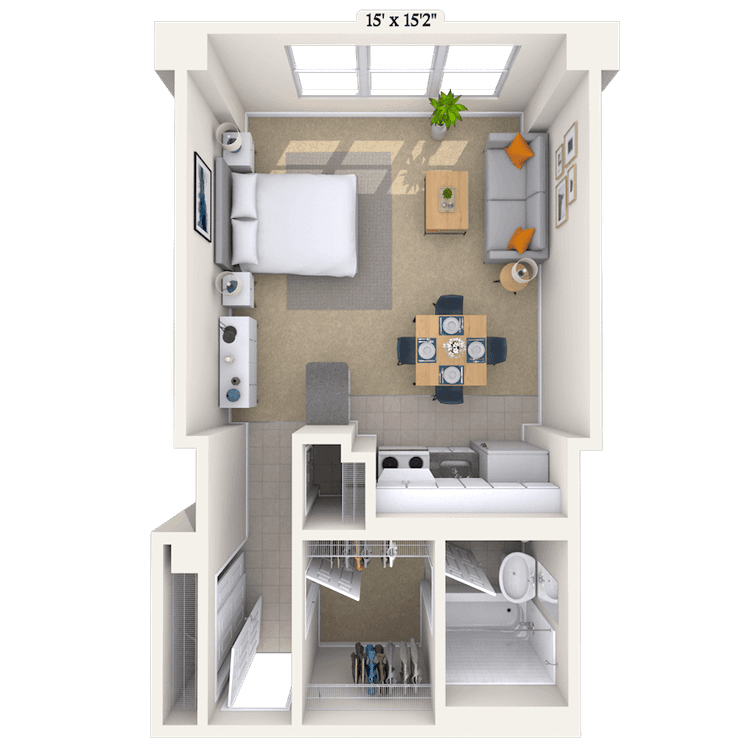 Floorplan image of unit 808