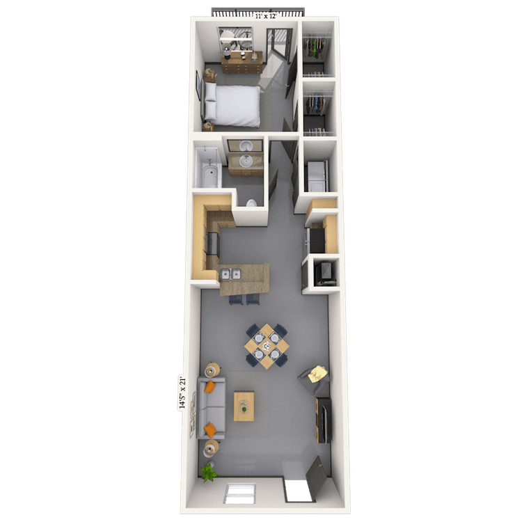 Floorplan image of unit 17109