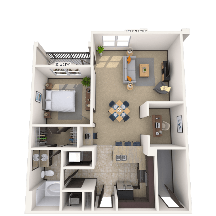 Floorplan image of unit 21205