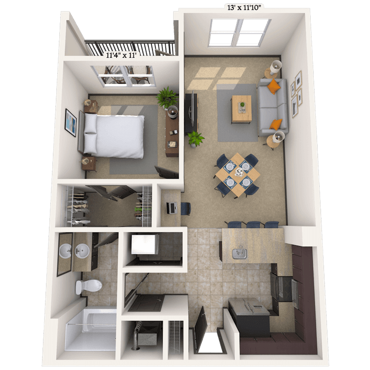 Floorplan image of unit 22303