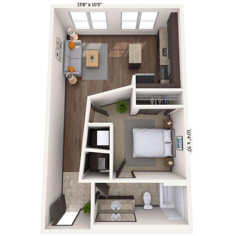 Floorplan image of unit 25107