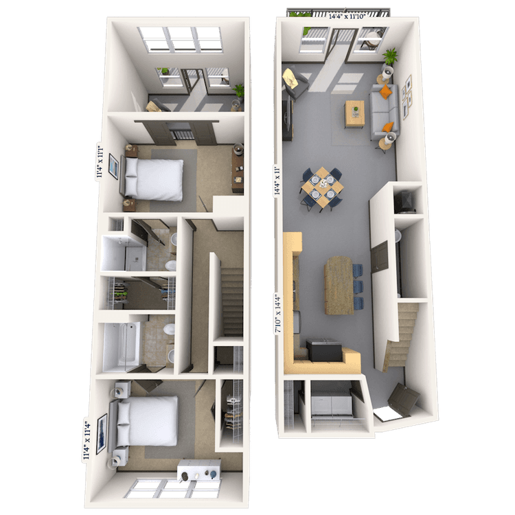 Floorplan image of unit 7202