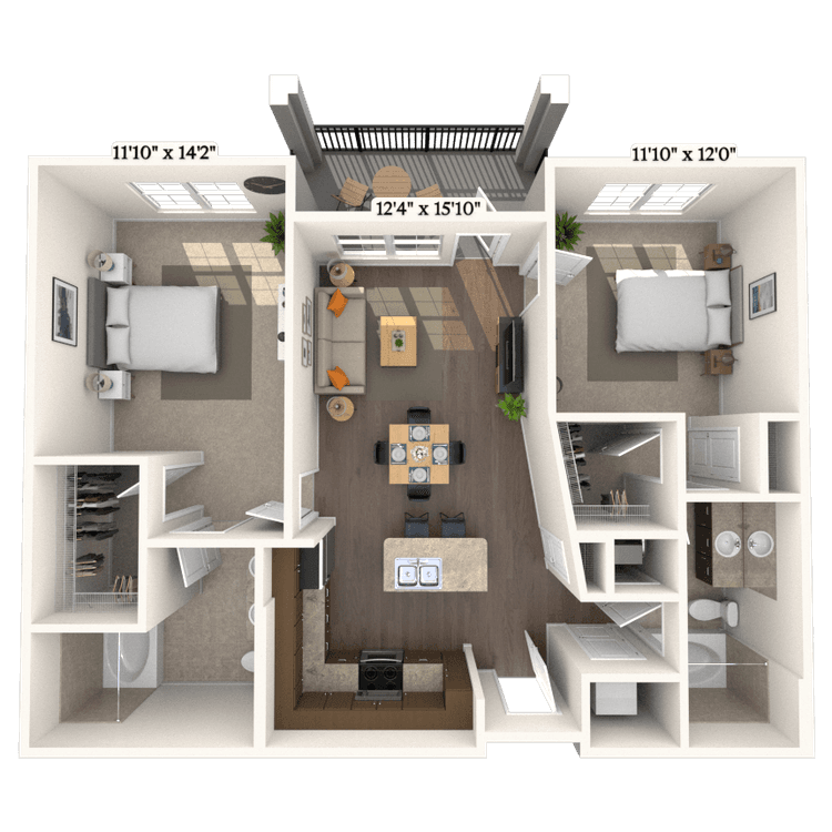 Floorplan image of unit 8309