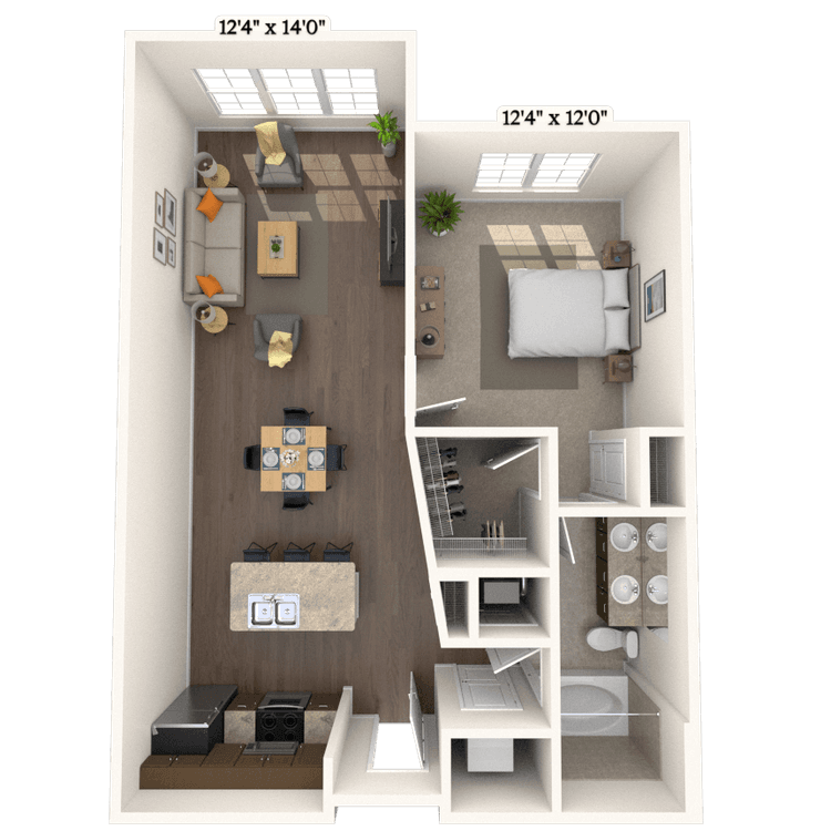 Floorplan image of unit 6208