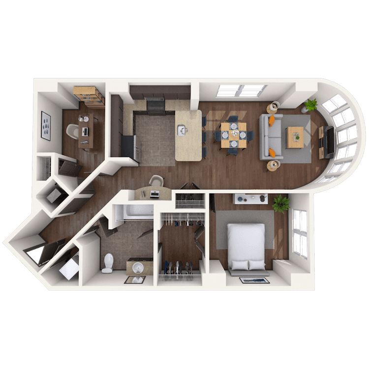 Floorplan image of unit 1205