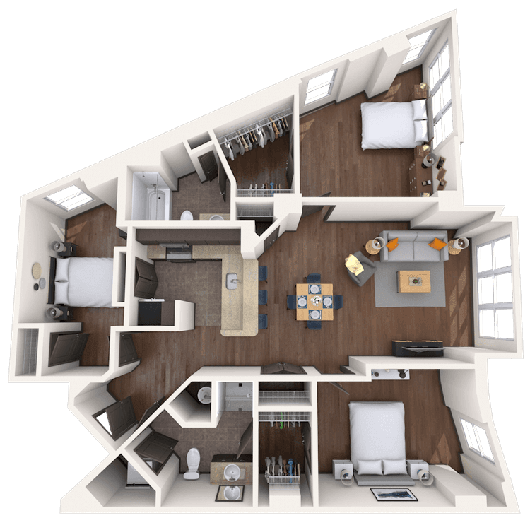 Floorplan image of unit 1212