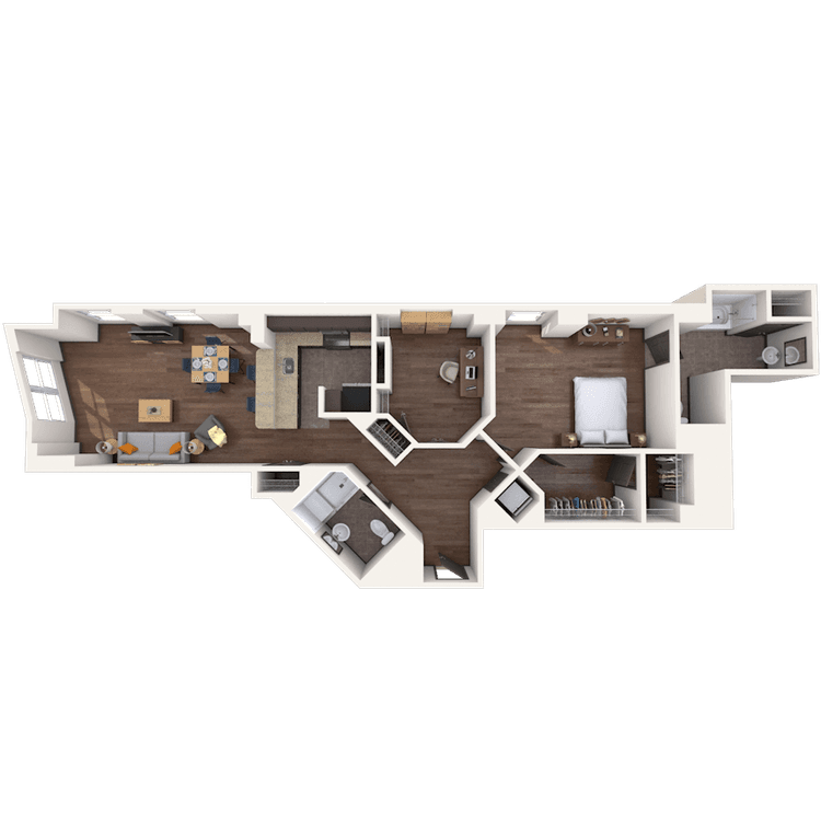 Floorplan image of unit 219