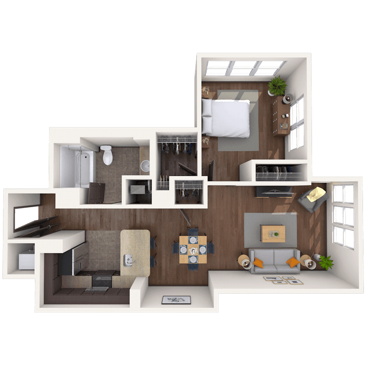 Floorplan image of unit 506