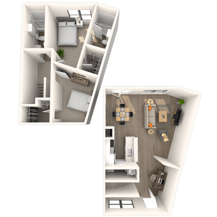Floorplan image of unit 107