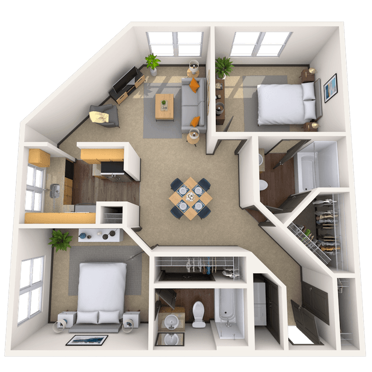Floorplan image of unit 2145