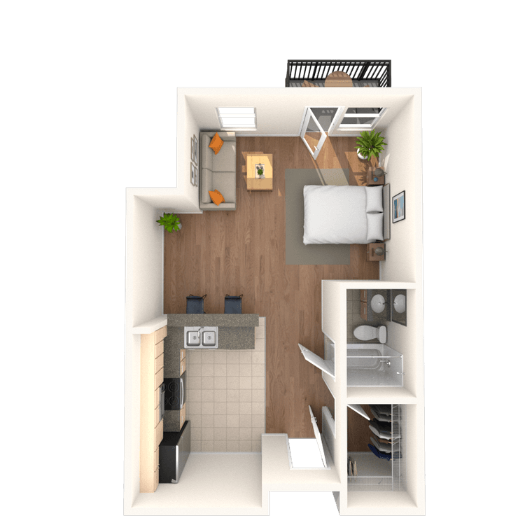 Floorplan image of unit 209