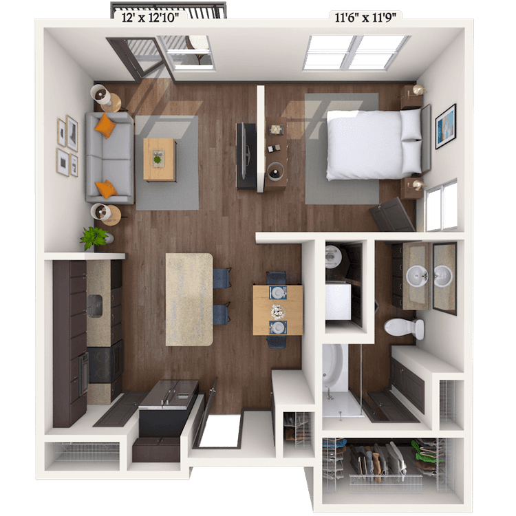 Floorplan image of unit 1204