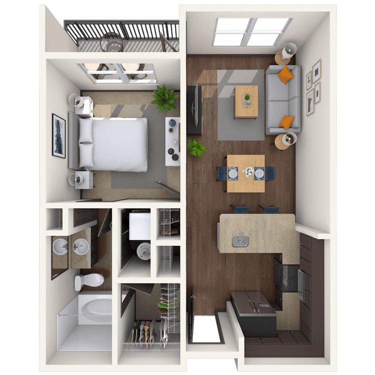 Floorplan image of unit 2306