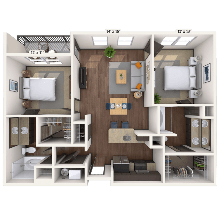 Floorplan image of unit 3146