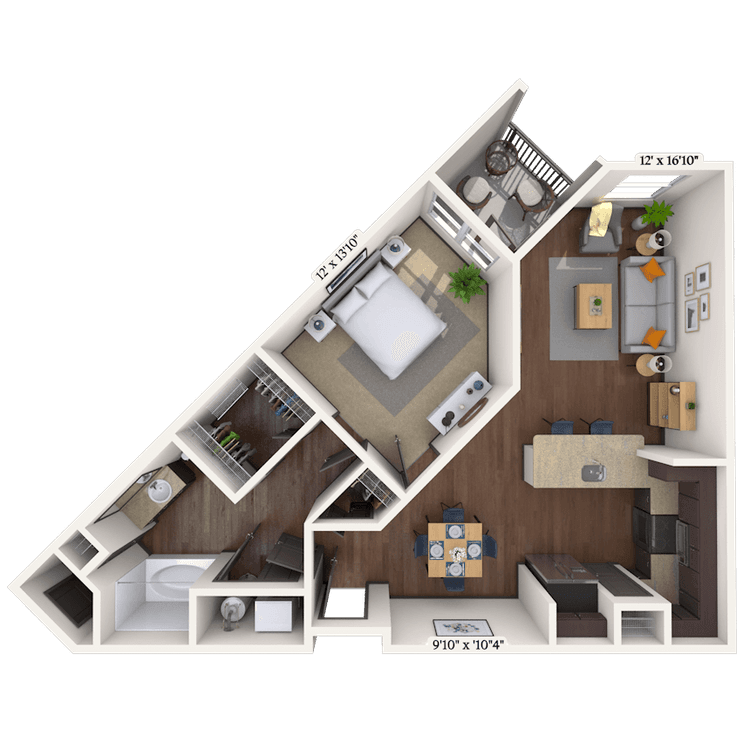 Floorplan image of unit 3343