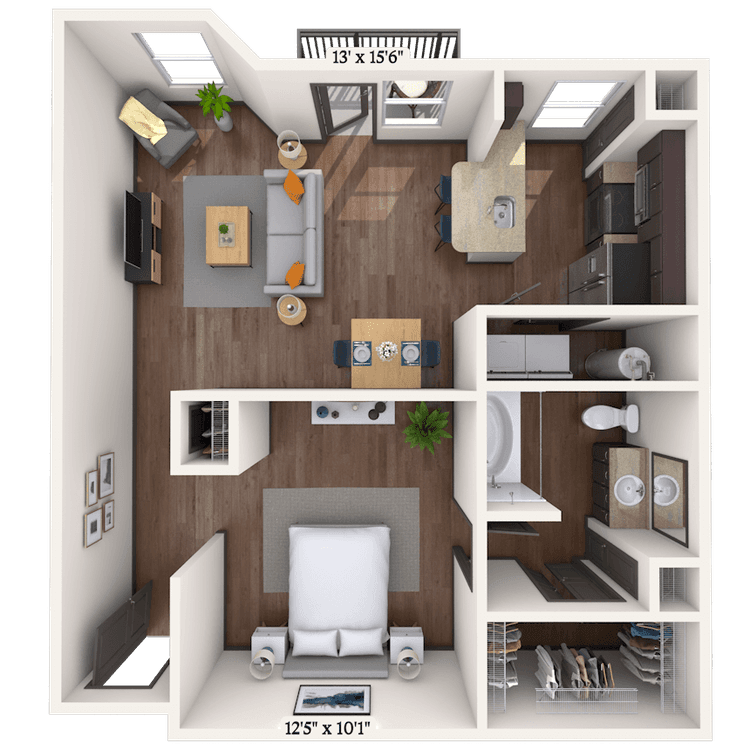 Floorplan image of unit 4115