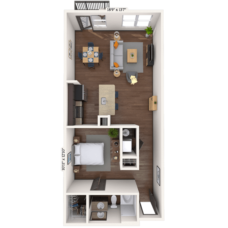 Floorplan image of unit 4302
