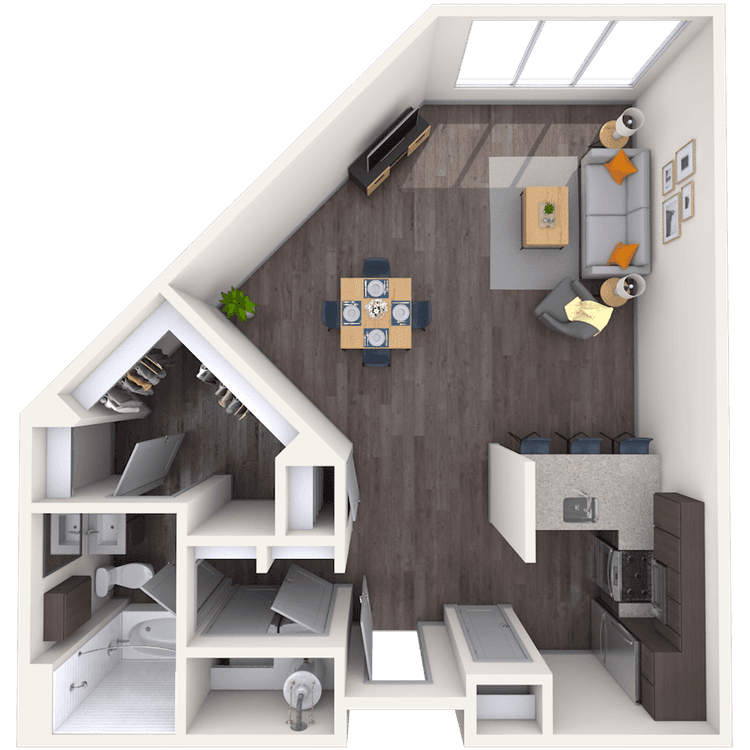 Floorplan image of unit 3707