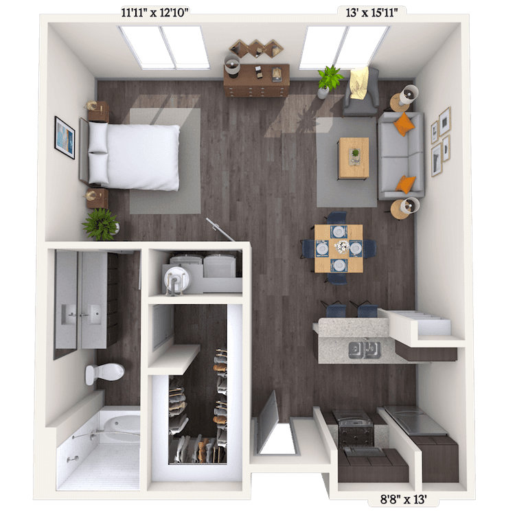 Floorplan image of unit 3528