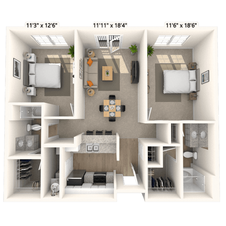 Floorplan image of unit 21041