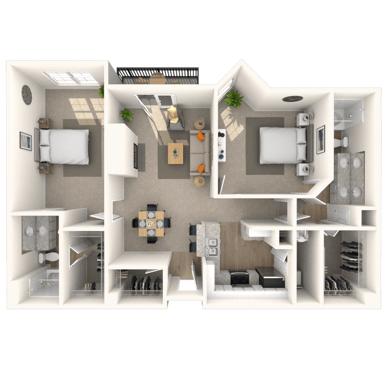 Floorplan image of unit 2105
