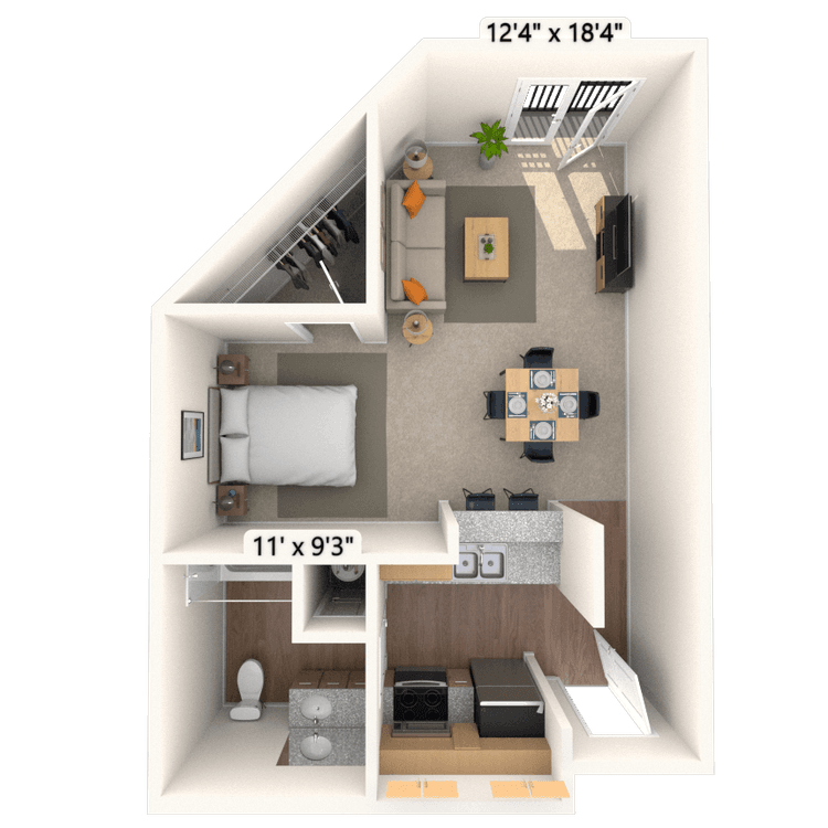 Floorplan image of unit 3203