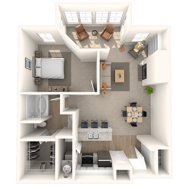 Floorplan image of unit 3742
