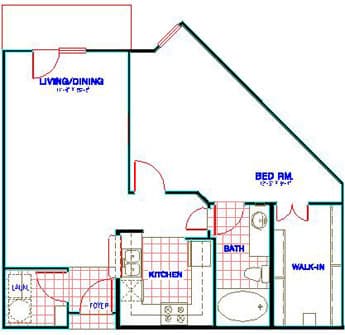 Floorplan image of unit 1323