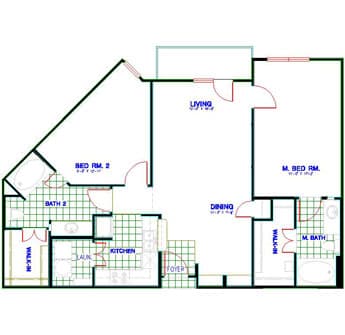 Floorplan image of unit 2311