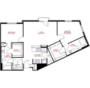 Floorplan image of unit 2500