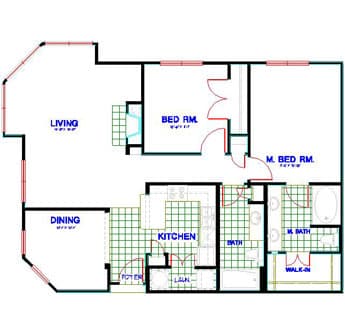 Floorplan image of unit 3100