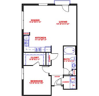Floorplan image of unit 31046