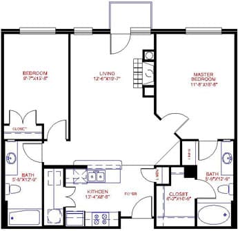 Floorplan image of unit 3804