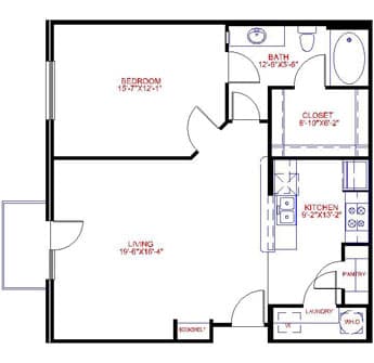 Floorplan image of unit 4706