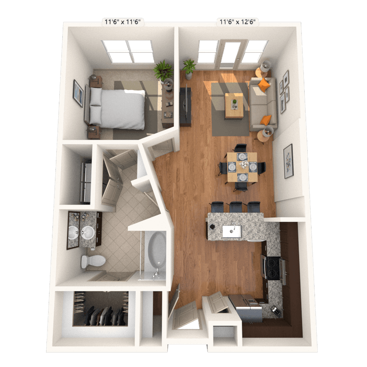 Floorplan image of unit 2115
