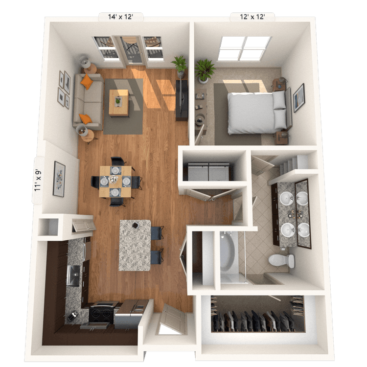 Floorplan image of unit 5162