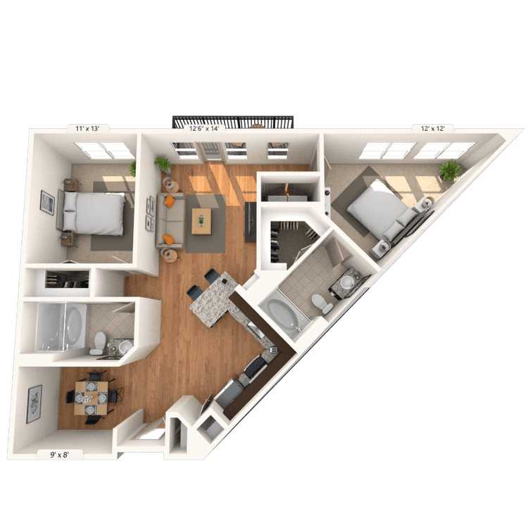 Floorplan image of unit 2137
