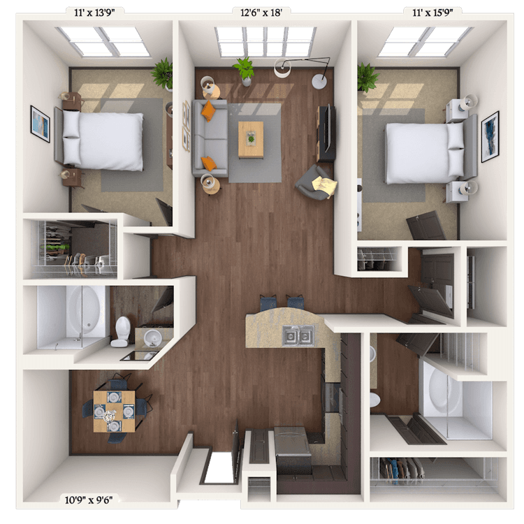 Floorplan image of unit 3122