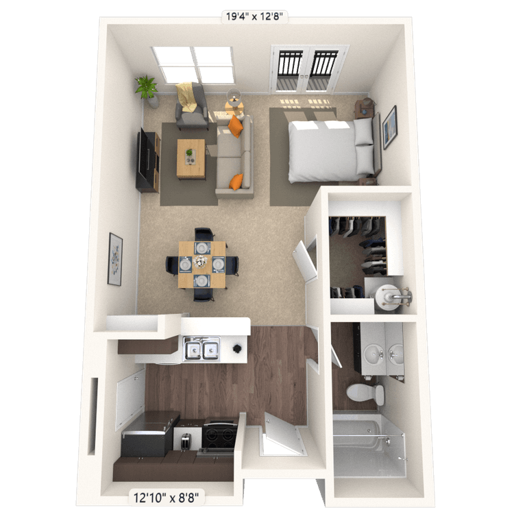 Floorplan image of unit 4317