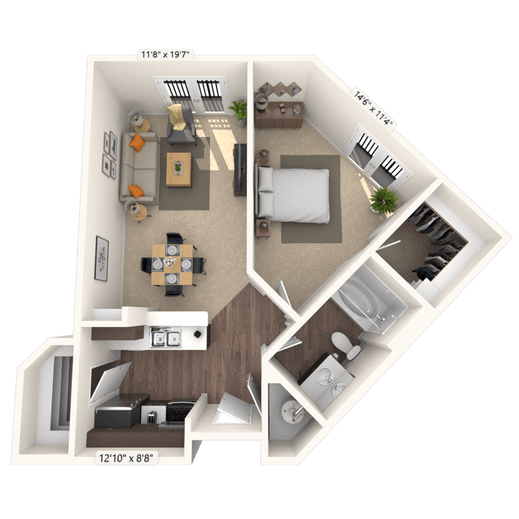 Floorplan image of unit 3333