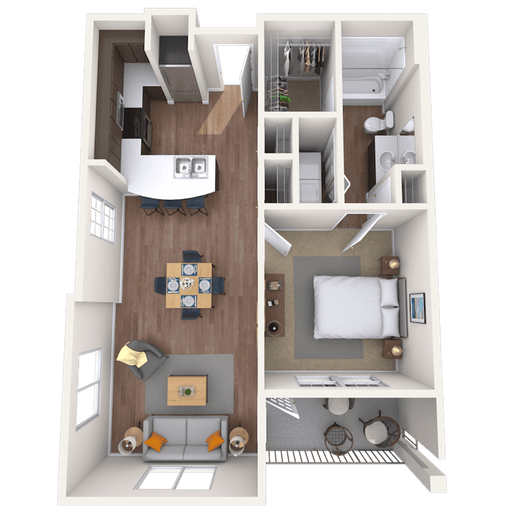Floorplan image of unit 434