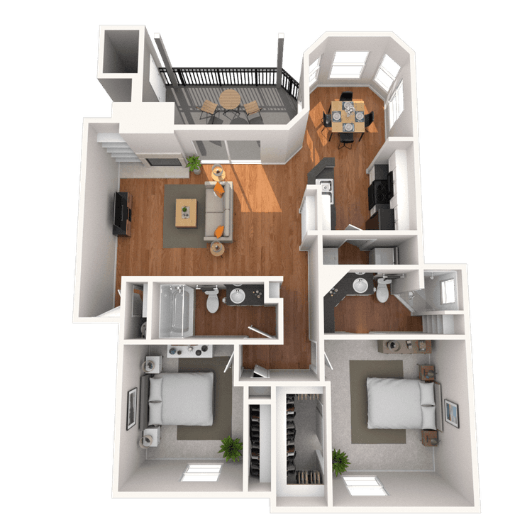 Floorplan image of unit 711