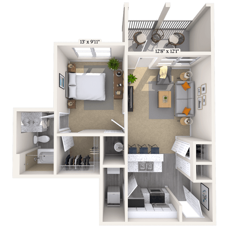 Floorplan image of unit 1010
