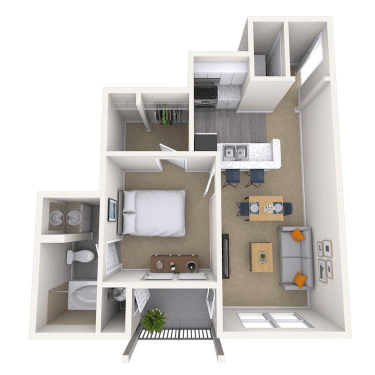 Floorplan image of unit 101