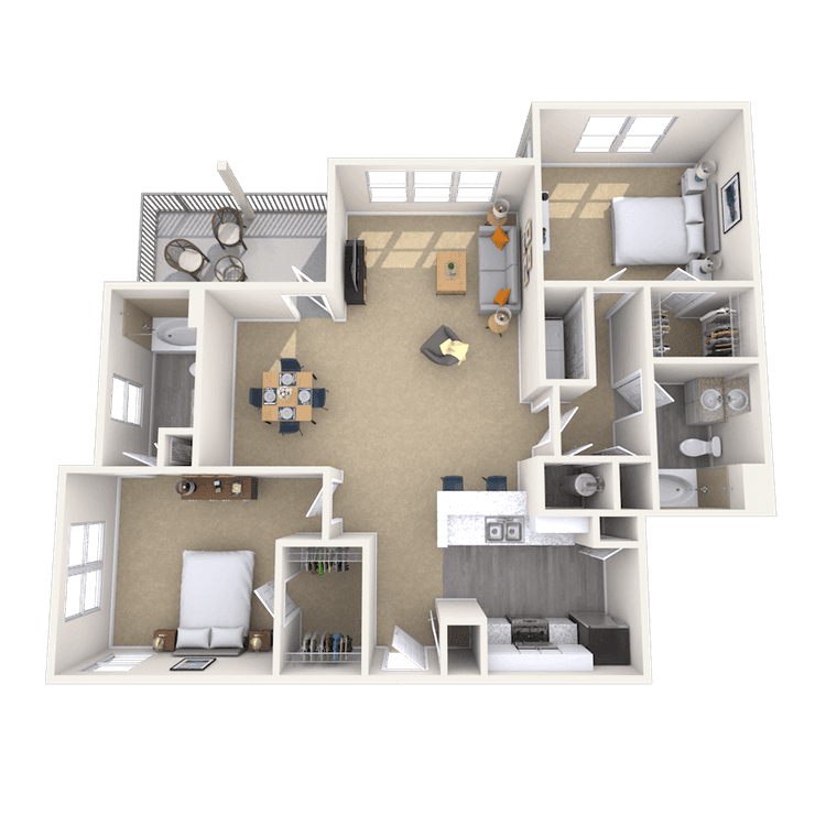 Floorplan image of unit 1427