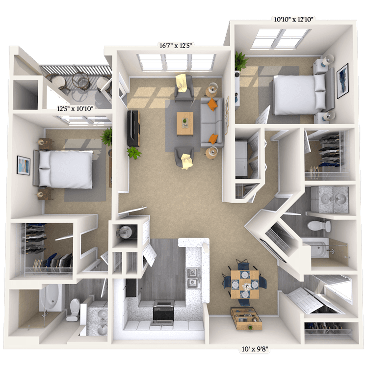 Floorplan image of unit 215