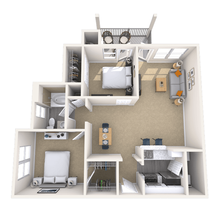 Floorplan image of unit 533