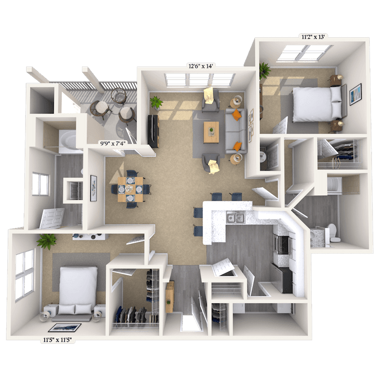 Floorplan image of unit 803