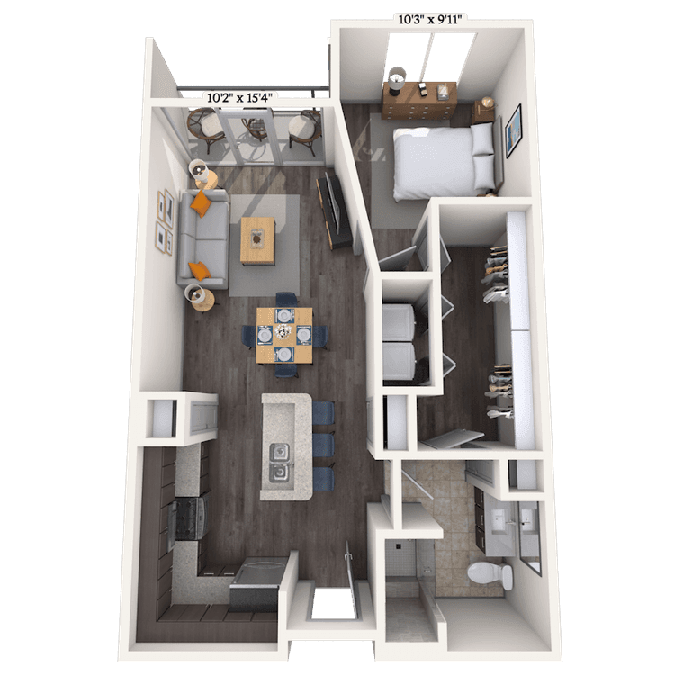 Floorplan image of unit 348